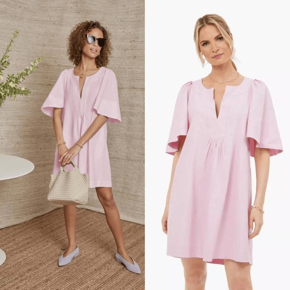 Tuckernuck Pomander Place Orchid Pink Finley Flutter Sleeve Dress M
